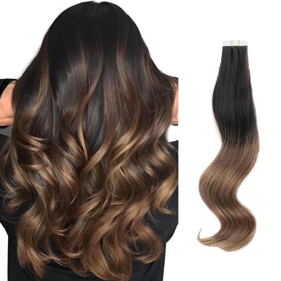 Extensii Tape IN White Platinum Ombre #1B/#7